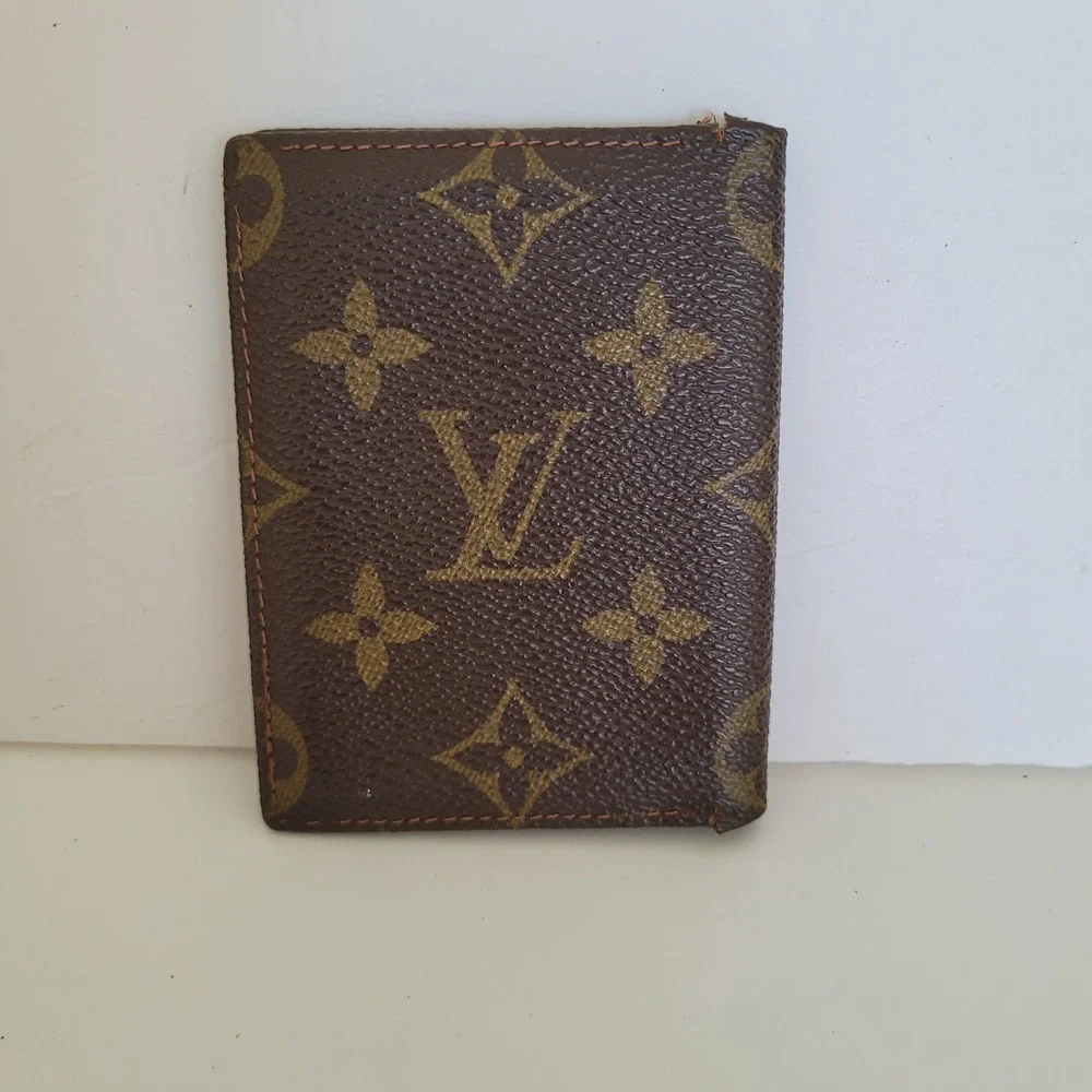 Louis Vuitton Vintage Monogram Bifold Wallet Brown Canvas Made in France 841
